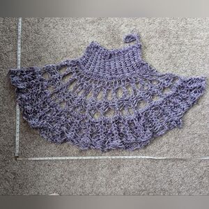 Purple Crochet Shawl/skirt